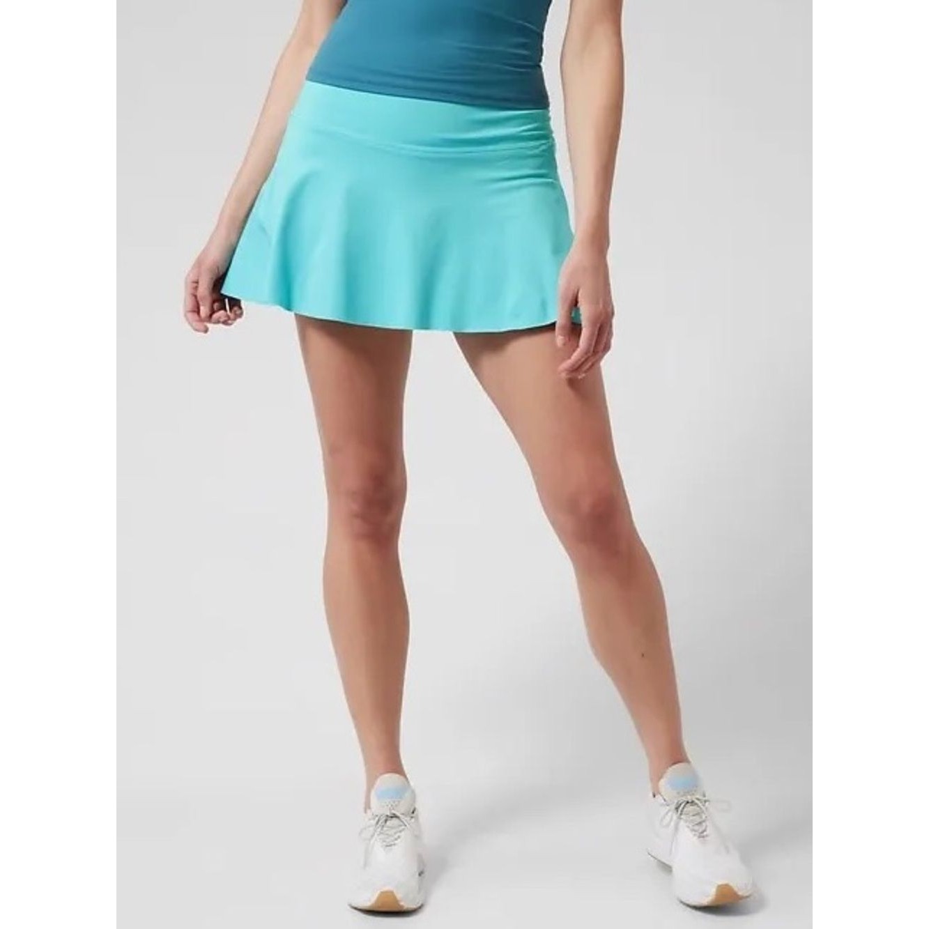 Athleta Ace Tennis Skort Size Large Tropics Blue 13.5” Athletic Golf Pickleball